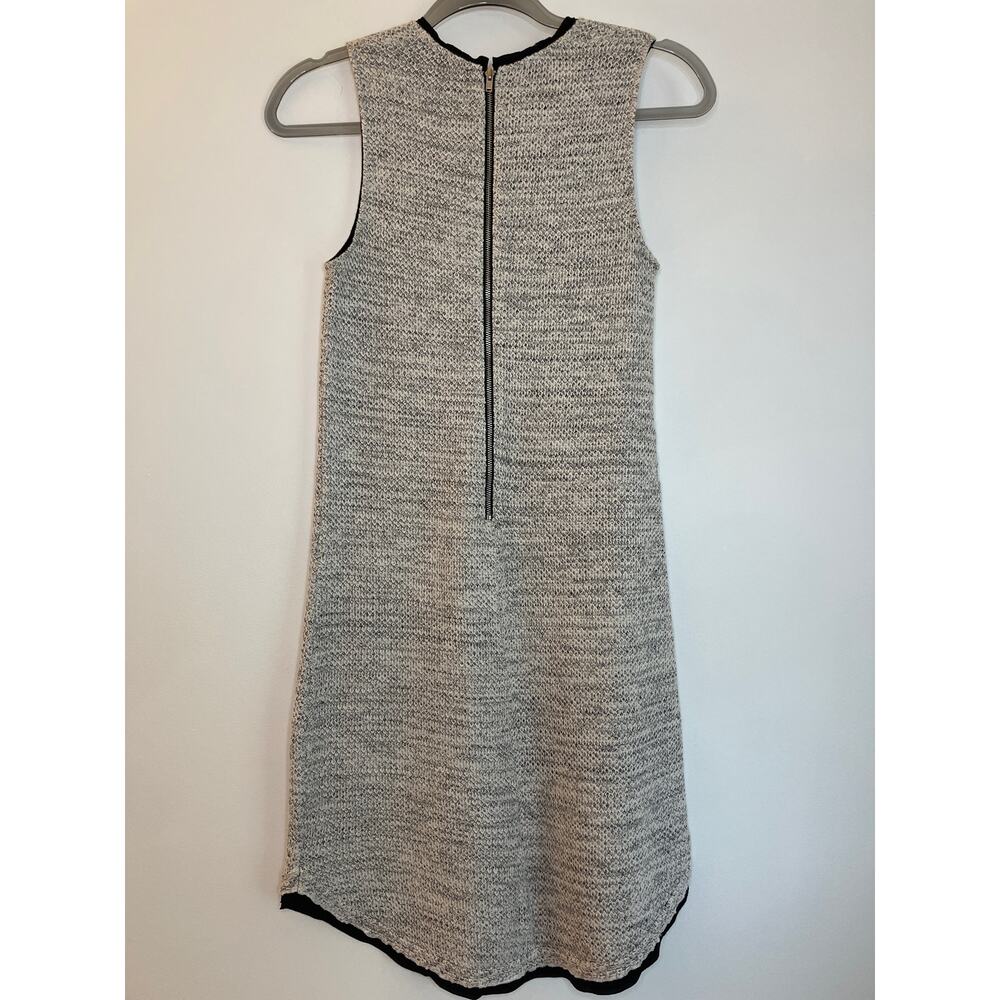 Vince Sweater Knit Sleeveless Sheath Dress Size S Gray Knee Length Academia - Picture 2 of 5